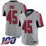 Nike Atlanta Falcons #45 Deion Jones Silver Mens Stitched NFL Limited Inverted Legend 100th Season Jersey