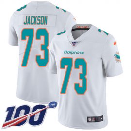 Nike Miami Dolphins #73 Austin Jackson White Mens Stitched NFL 100th Season Vapor Untouchable Limited Jersey