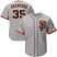 San Francisco Giants #35 Brandon Crawford Grey Road 2 Cool Base Stitched Youth MLB Jersey