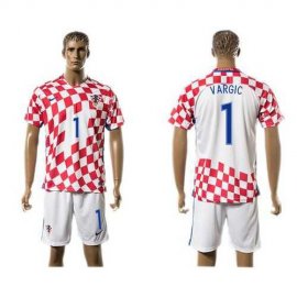 Croatia #1 Vargic Home Soccer Country Jersey