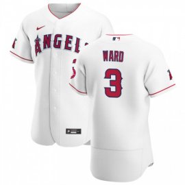 Los Angeles Angels #3 Taylor Ward Mens Nike White Home 2020 Authentic Player MLB Jersey