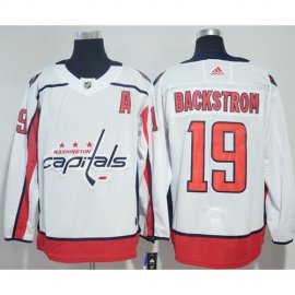 Adidas Washington Capitals #19 Nicklas Backstrom White Road Authentic Stitched NHL Jersey