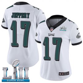 Nike Philadelphia Eagles #17 Alshon Jeffery White Super Bowl LII Womens Stitched NFL Vapor Untouchable Limited Jersey