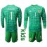 Argentina #1 Caballero Green Long Sleeves Goalkeeper Kid Soccer Country Jersey