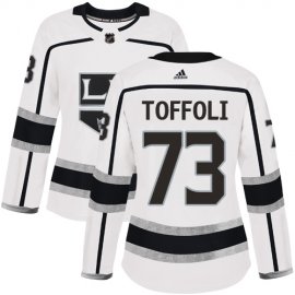 Adidas Los Angeles Kings #73 Tyler Toffoli White Road Authentic Womens Stitched NHL Jersey
