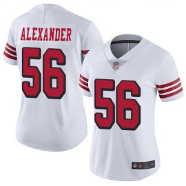 Nike San Francisco 49ers #56 Kwon Alexander White Rush Womens Stitched NFL Vapor Untouchable Limited Jersey