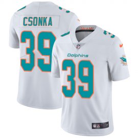 Nike Miami Dolphins #39 Larry Csonka White Mens Stitched NFL Vapor Untouchable Limited Jersey