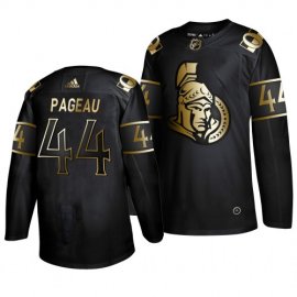 Adidas Ottawa Senators #44 Jean-Gabriel Pageau Mens 2019 Black Golden Edition Authentic Stitched NHL Jersey