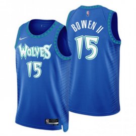 Minnesota Minnesota Timberwolves #15 Brian Bowen II Mens Nike Royal 2021/22 Swingman NBA Jersey – City Edition Mens