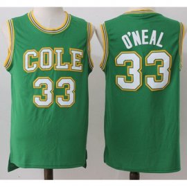 Los Angeles Lakers #33 Shaquille ONeal Green Robert G. Cole High School Stitched NBA Jersey