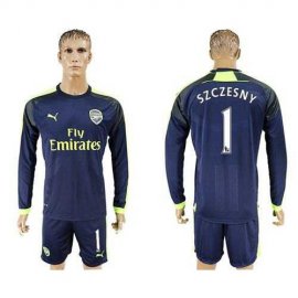 Arsenal #1 Szczesny Sec Away Long Sleeves Soccer Club Jersey