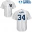 New York Yankees #34 J.A. Happ White Strip New Cool Base Stitched Youth MLB Jersey