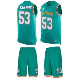 Nike Miami Dolphins #53 Kyle Van Noy Aqua Green Team Color Mens Stitched NFL Limited Tank Top Suit Jersey