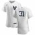New York Yankees #31 Aaron Hicks Mens Nike White Navy Home 2020 Authentic Player MLB Jersey