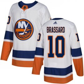 Adidas New York Islanders #10 Derek Brassard White Road Authentic Stitched NHL Jersey