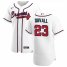 Atlanta Braves #23 Adam Duvall Mens Nike White Home 2020 Authentic Player MLB Jersey
