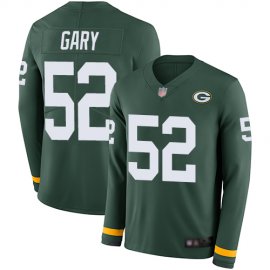 Nike Green Bay Packers #52 Rashan Gary Green Team Color Mens Stitched NFL Limited Therma Long Sleeve Jersey