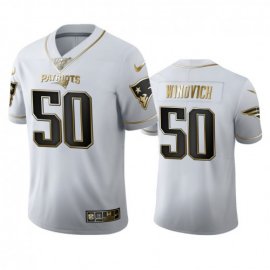 New England New England Patriots #50 Chase Winovich Mens Nike White Golden Edition Vapor Limited NFL 100 Jersey
