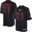 Nike San Francisco 49ers #21 Deion Sanders Black Mens Stitched NFL Impact Limited Jersey
