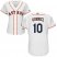 Houston Astros #10 Yuli Gurriel White Home Womens Stitched MLB Jersey