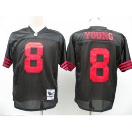 Mitchell and Ness San Francisco 49ers #8 Steve Young Black Stitched NFL Jersey
