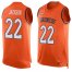 Nike Denver Broncos #22 Kareem Jackson Orange Team Color Mens Stitched NFL Limited Tank Top Jersey