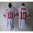 Nike New York Giants #10 Eli Manning White With C Patch Mens Stitched NFL Elite Jersey