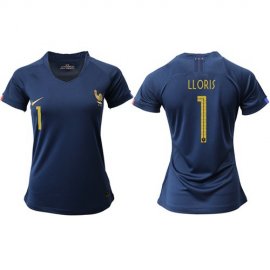 Womens France #1 LLORIS Home Soccer Country Jersey