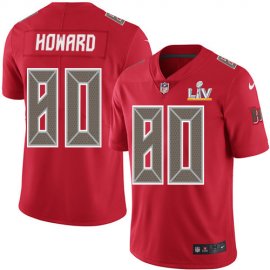 Nike Tampa Bay Buccaneers #80 O. J. Howard Red Mens Super Bowl LV Bound Stitched NFL Limited Rush Jersey