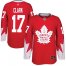 Adidas Toronto Maple Leafs #17 Wendel Clark Red Team Canada Authentic Stitched Youth NHL Jersey
