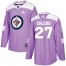 Adidas Winnipeg Jets #27 Nikolaj Ehlers Purple Authentic Fights Cancer Stitched NHL Jersey