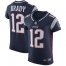 Nike New England Patriots #12 Tom Brady Navy Blue Team Color Mens Stitched NFL Vapor Untouchable Elite Jersey