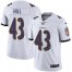 Nike Baltimore Ravens #43 Justice Hill White Mens Stitched NFL Vapor Untouchable Limited Jersey