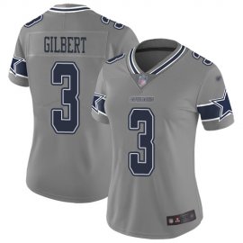 Nike Dallas Cowboys #3 Garrett Gilbert Gray Womens Stitched NFL Limited Inverted Legend Jersey