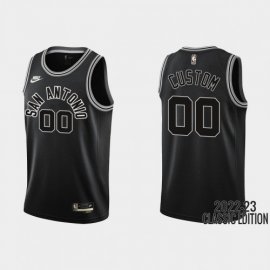 San Antonio Spurs Custom Black Mens Nike NBA 2022-23 Classic Edition Jersey