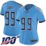 Nike Tennessee Titans #99 Jurrell Casey Light Blue Alternate Womens Stitched NFL 100th Season Vapor Limited Jersey