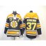 Boston Bruins #37 Patrice Bergeron Black Sawyer Hooded Sweatshirt Stitched NHL Jersey