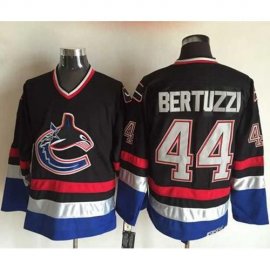 Vancouver Canucks #44 Todd Bertuzzi Black/Blue CCM Throwback Stitched NHL Jersey