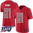 Nike Tampa Bay Buccaneers #81 Antonio Brown Red Youth Stitched NFL Limited Rush 100th Season Jersey