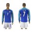 Brazil #7 Costa Away Long Sleeves Soccer Country Jersey