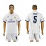 Real Madrid #5 Zidane White Home Soccer Club Jersey