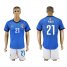 Italy #21 Pirlo Blue Home Soccer Country Jersey