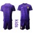 Belgium Blank Purple Goalkeeper Kid Soccer Country Jersey