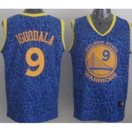 Golden State Warriors 9 Andre Iguodala Blue Leopard Grain NBA Jersey Cheap