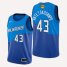 Nike Milwaukee Bucks #43 Thanasis Antetokounmpo Mens 2021 NBA Finals Bound City Edition Jersey Blue Mens
