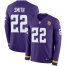 Nike Minnesota Vikings #22 Harrison Smith Purple Team Color Mens Stitched NFL Limited Therma Long Sleeve Jersey