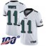Nike Philadelphia Eagles #11 Carson Wentz White Mens Stitched NFL 100th Season Vapor Limited Jersey