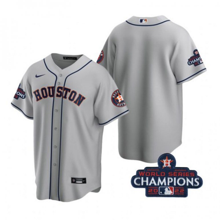 Astros Blank Gray 2022 World Series Champions Cool Base Jersey Astros Blank Gray 2022 World Series Champions Cool Base Jersey