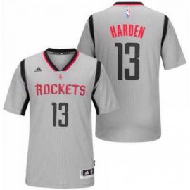 Mens Houston Rockets #13 James Harden adidas Silver New Swingman Alternate Jersey