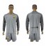 Barcelona Blank Grey Goalkeeper Long Sleeves Soccer Club Jersey